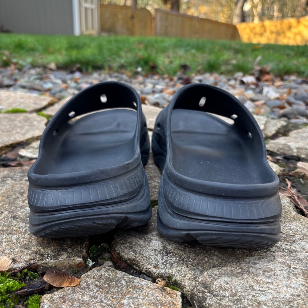 Hoka Men's Ora Recovery Slides Black Slip On Comfort Athleisure Size 12 - Picture 8 of 9